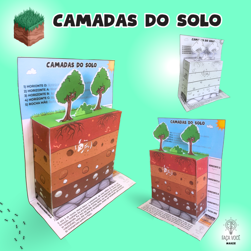Camadas do solo 3d fa a voc maker