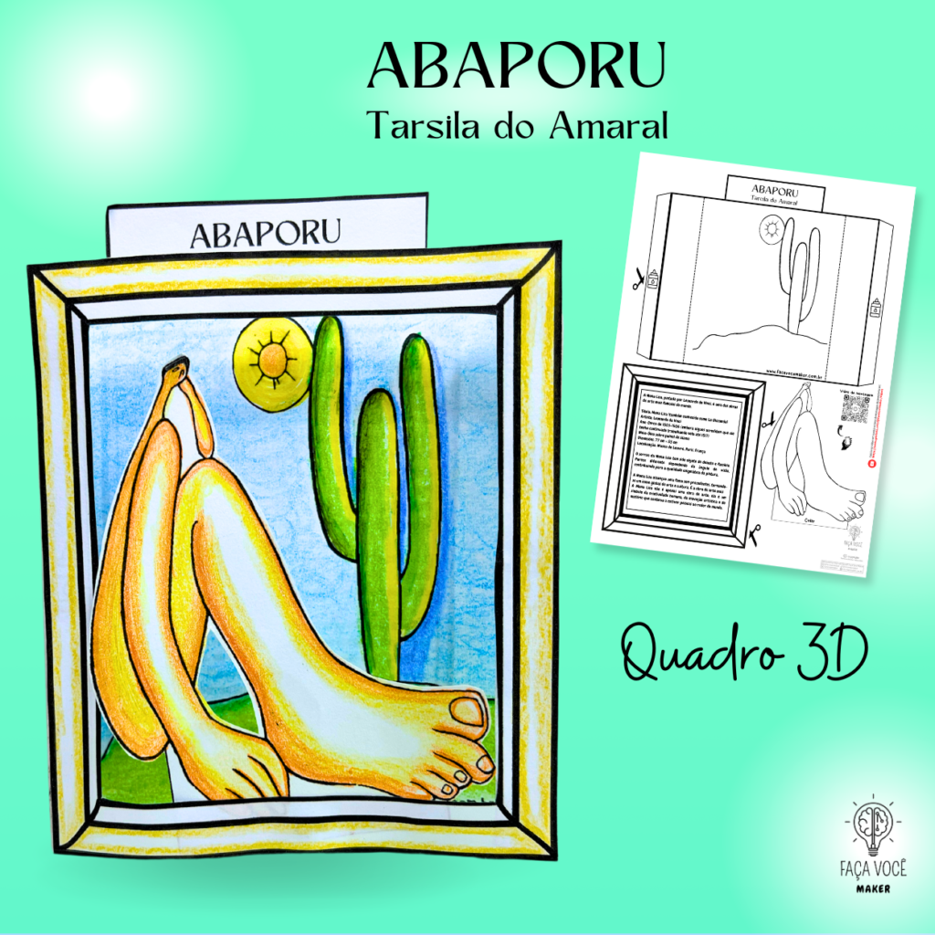 Abaporu-Tarsila do Amaral (Quadro 3D) – Faça Você Maker