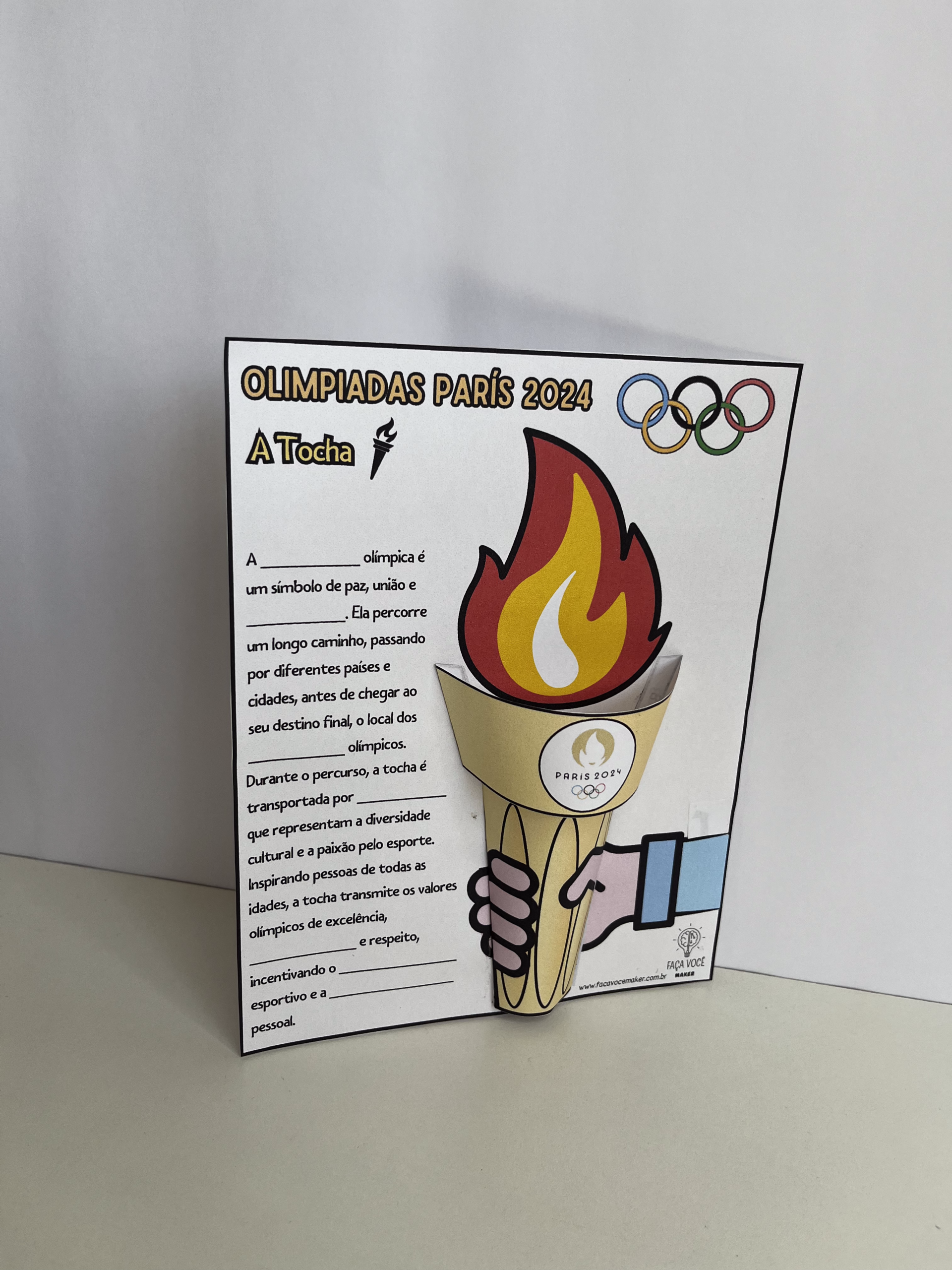 Tocha Olímpica 3D (París 2024) - Imagem 3