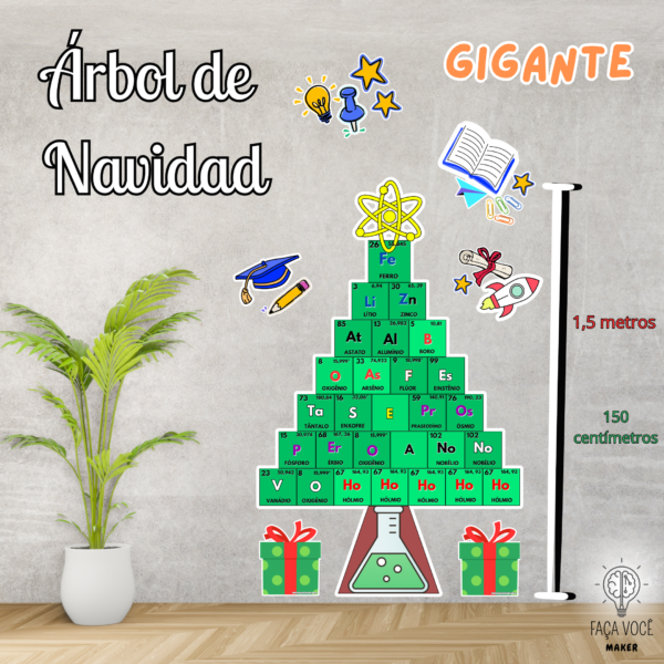 Árbol de Navidad Tabla Periódica (Gigante) Español