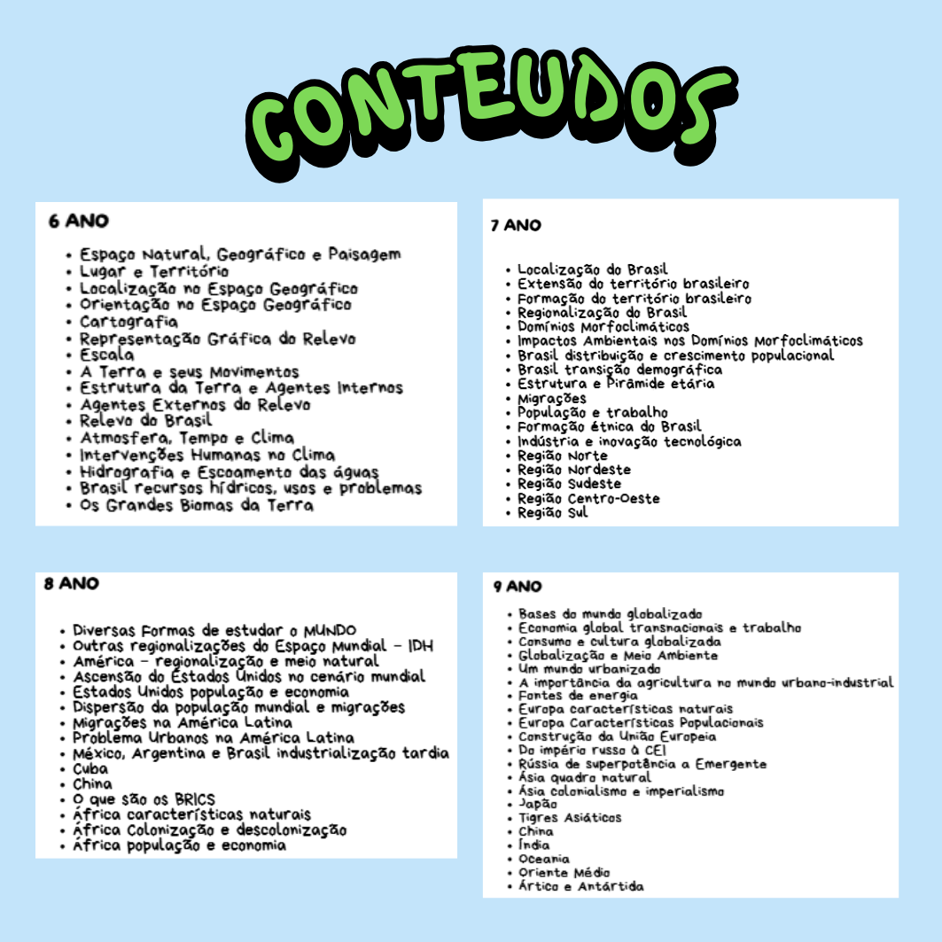 Bingo Revisão- Combo Geografia (6º ao 9º Ano) - Imagem 2