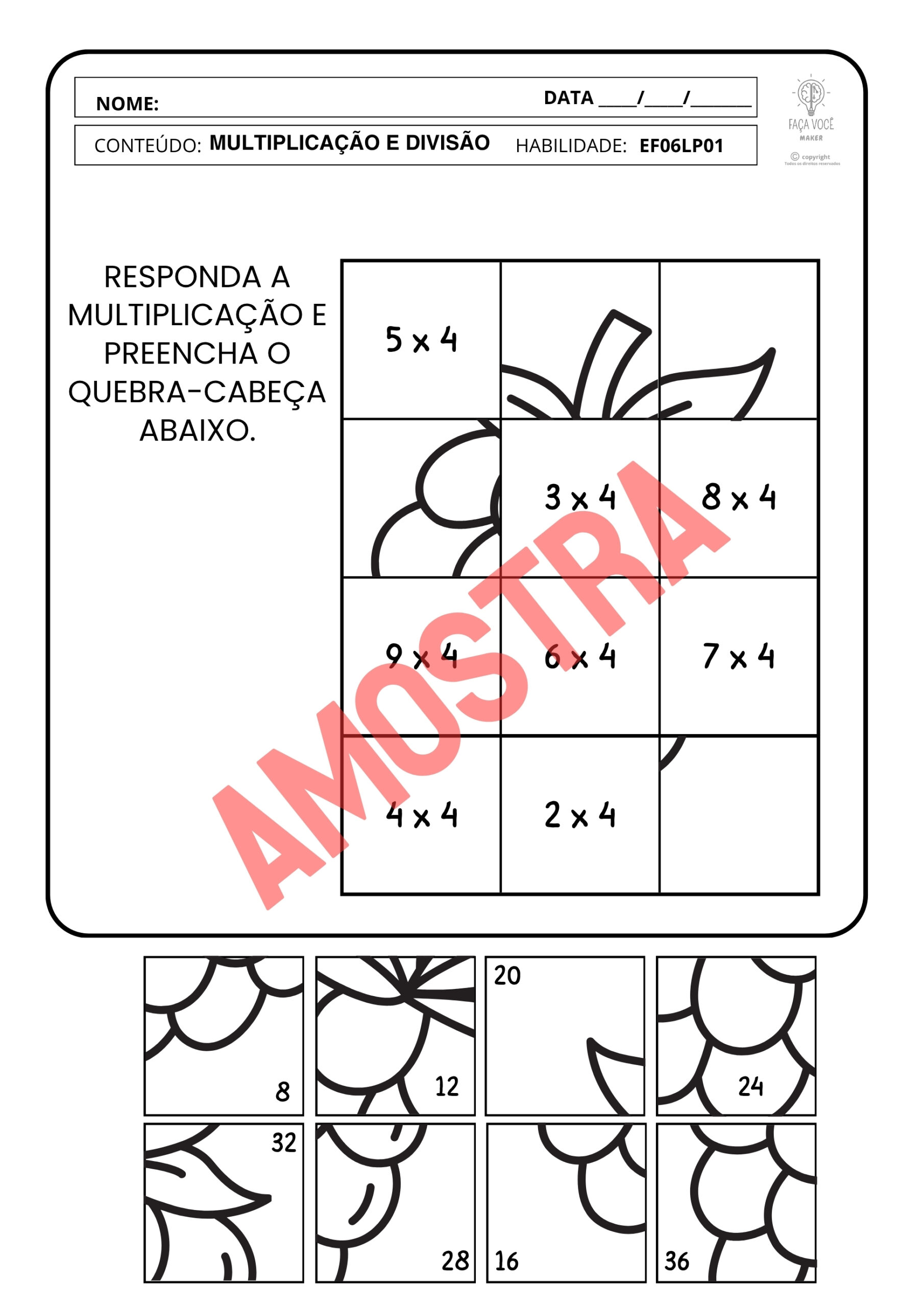 Atividades Adaptadas Matemática 6º ao 9º ano - Imagem 5